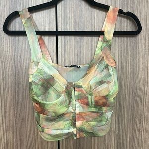 Zara Colorful Tulle Clasp Corset Top